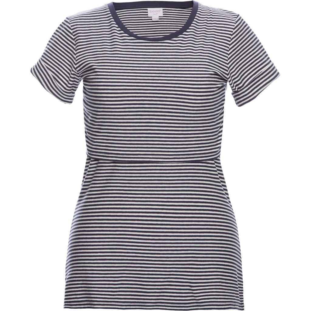 Eva Striped Top Tofu/Soft Ink
