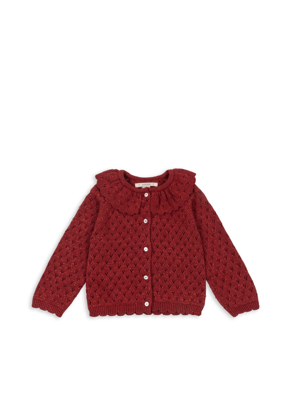 Holiday Knit Cardigan Red Dahlia