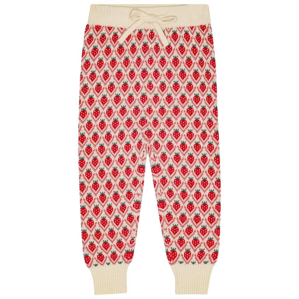 Zuri Knitted Pants Soft White Berry