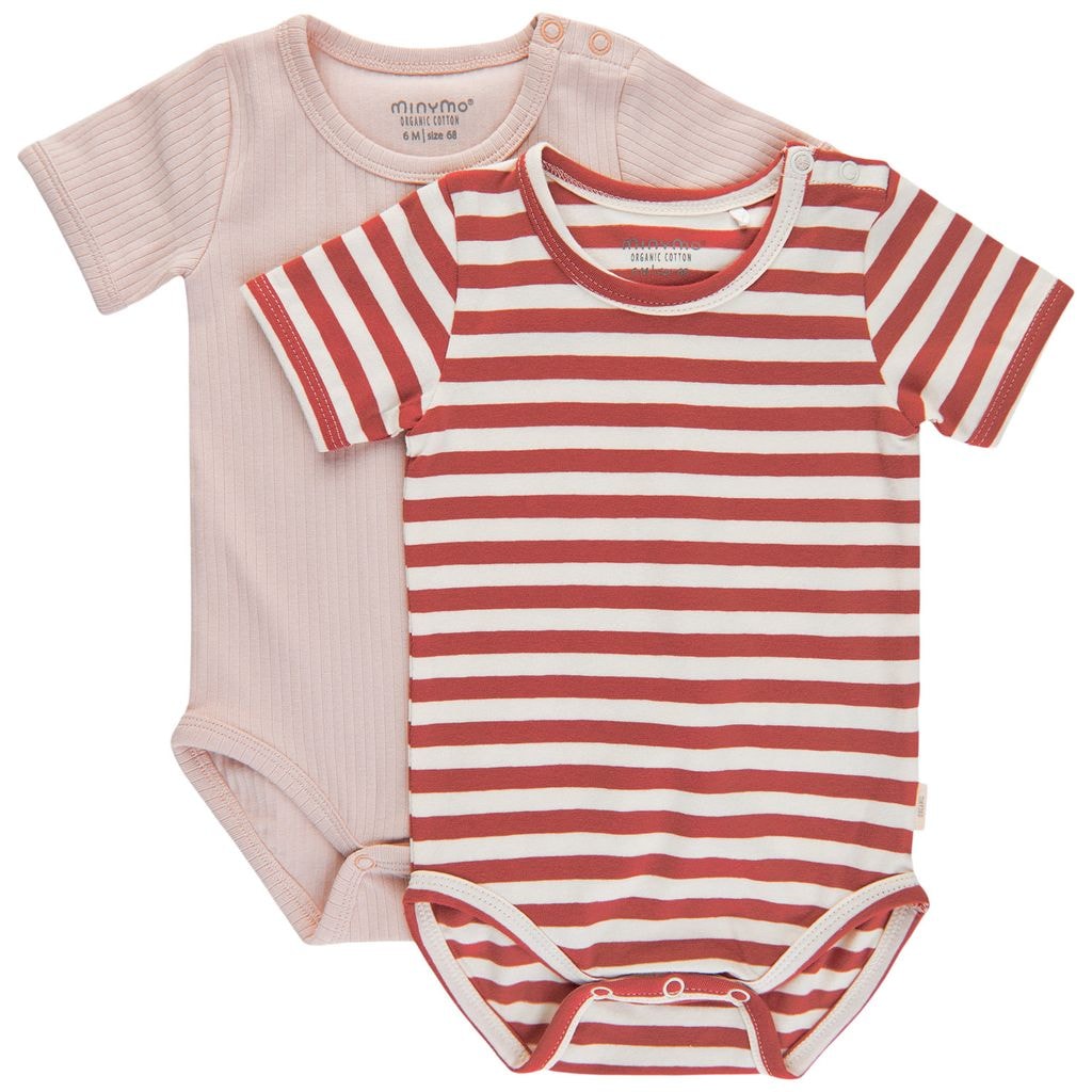 2-pack Lyhythihainen Baby Body Canyon Rose