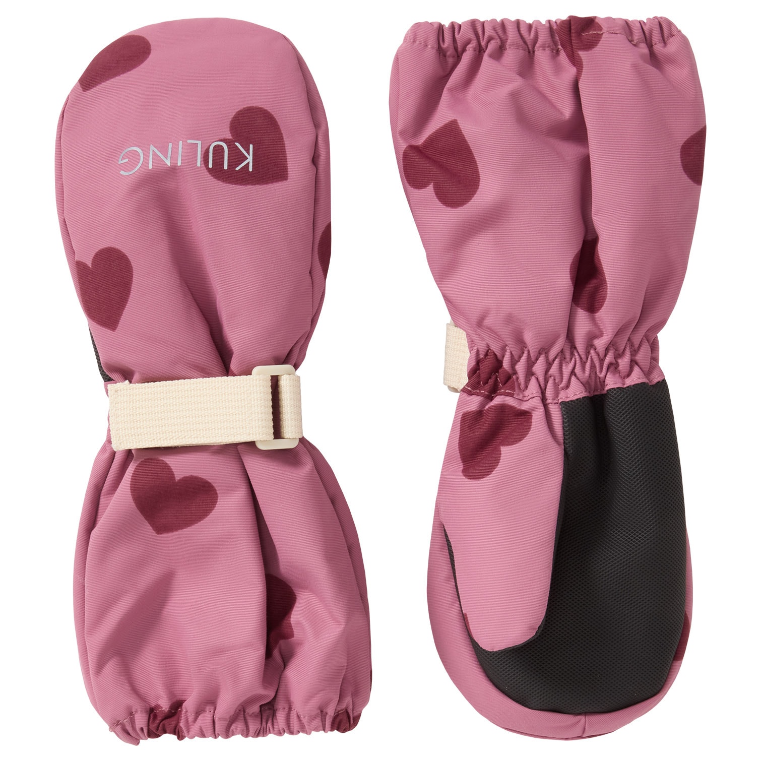 Tartu Winter Mittens Mauve Hearts