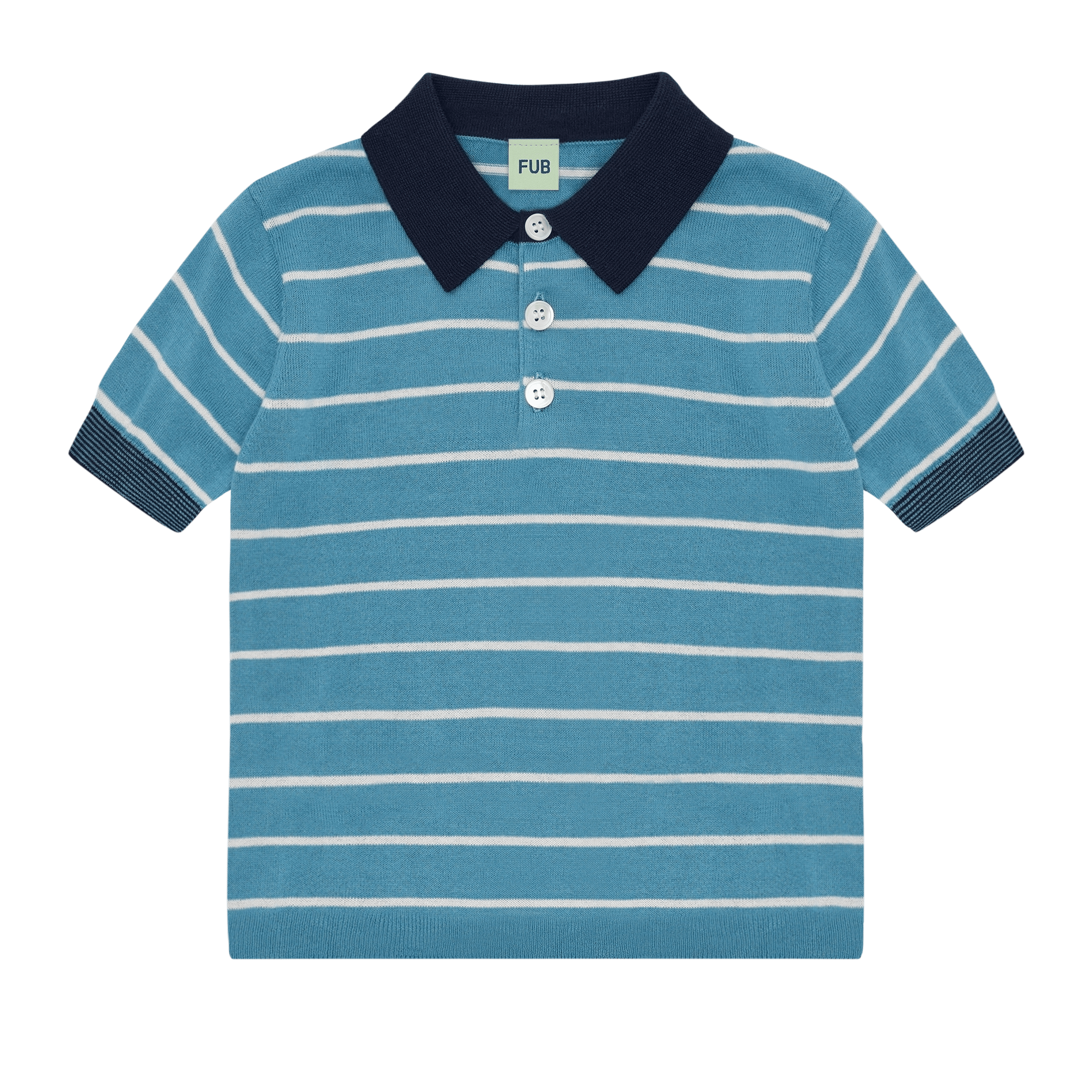 Striped Polo Ecru/ Dark Navy 