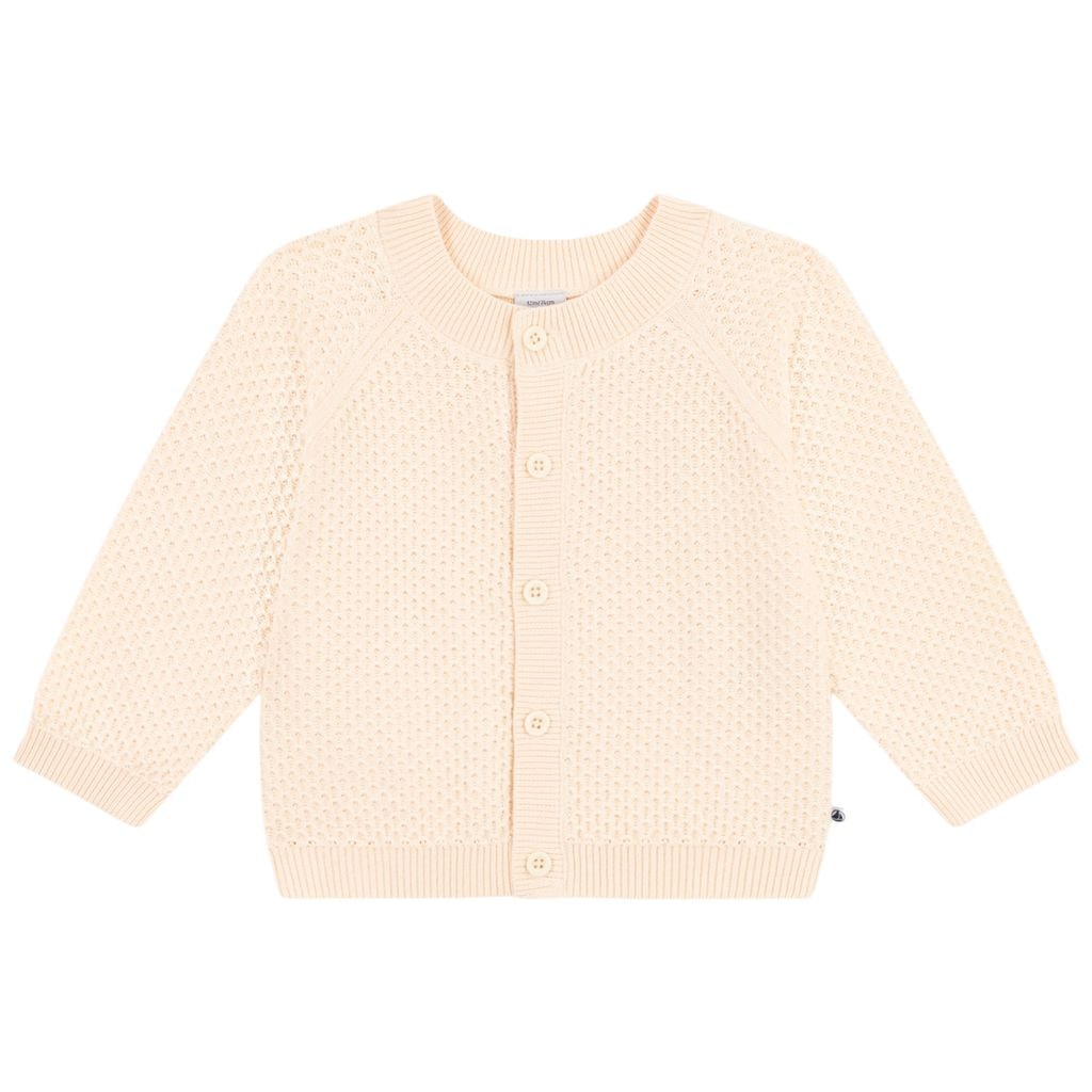 Knitted Baby Cardigan Beige