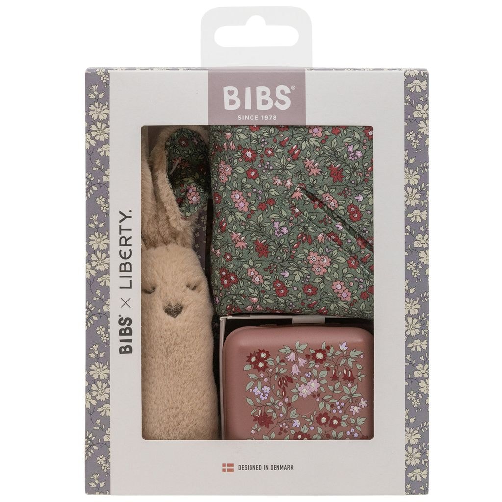 BIBS x Liberty Xmas Lahjasetti Chamomile Lawn Woodchuck