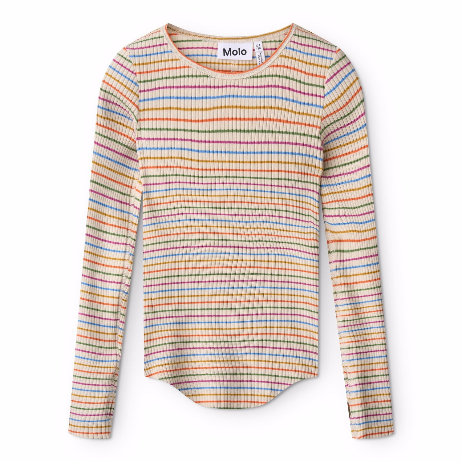 GOTS Rochelle Long-Sleeve Top Sand Rainbow 