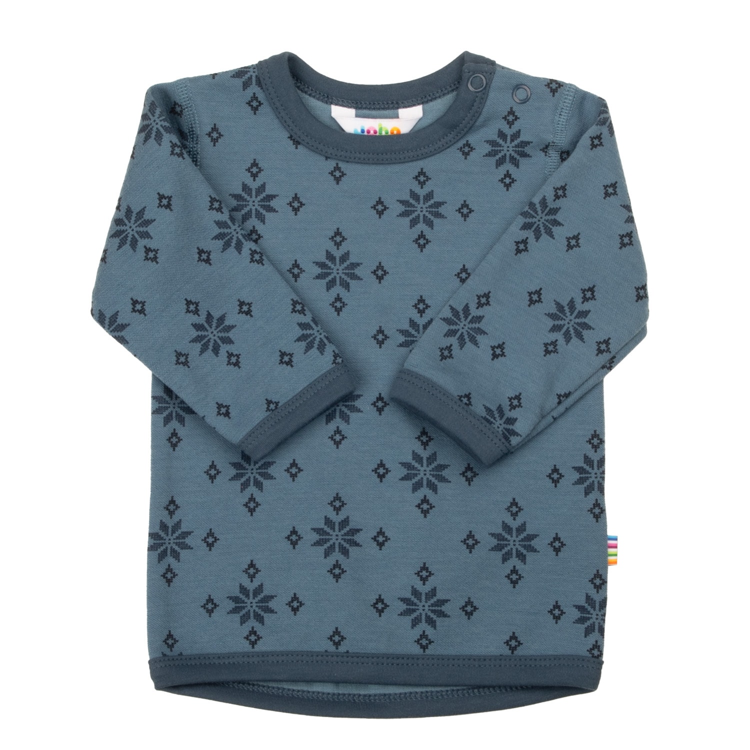 Long-Sleeved Wool Top Blue