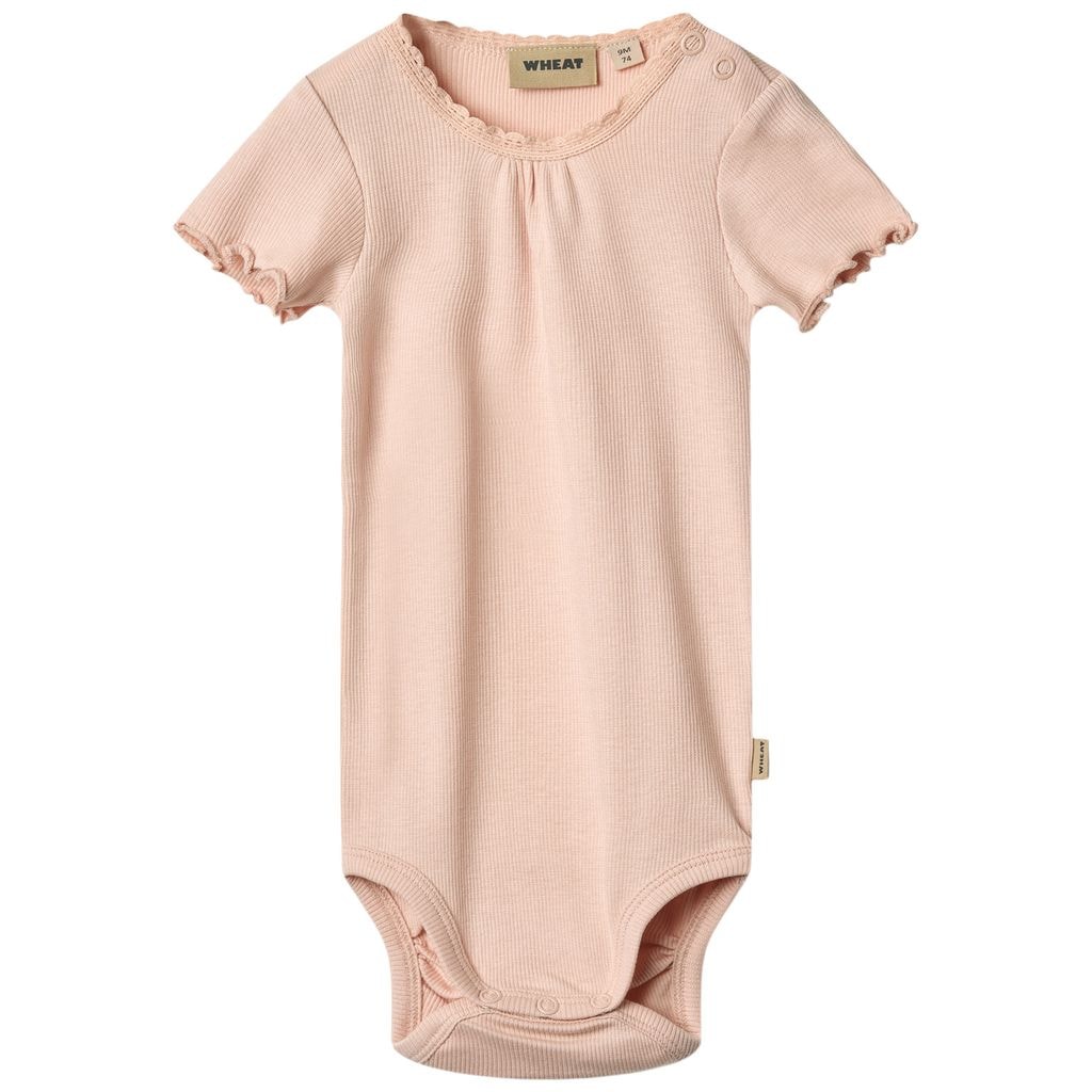 Edna Ribbed Lyhythihainen Baby Body Powder