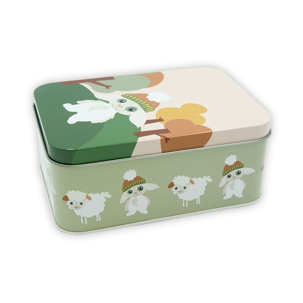 Blafree Tin Box Hiking Bunny Green 