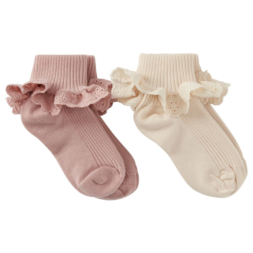 2-Pack GOTS Adina Socks Pink