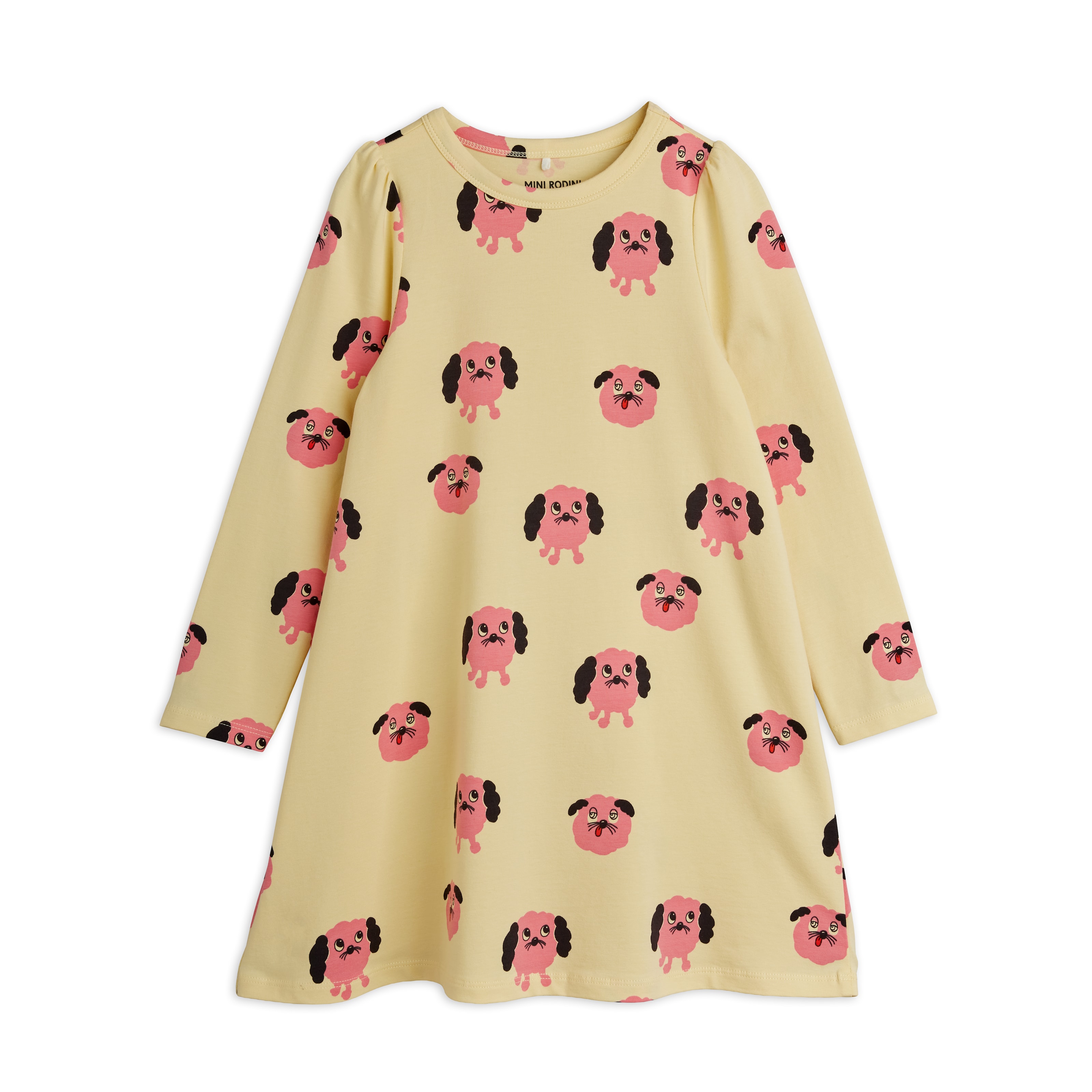 Doggies Aop Ls Dress Yellow