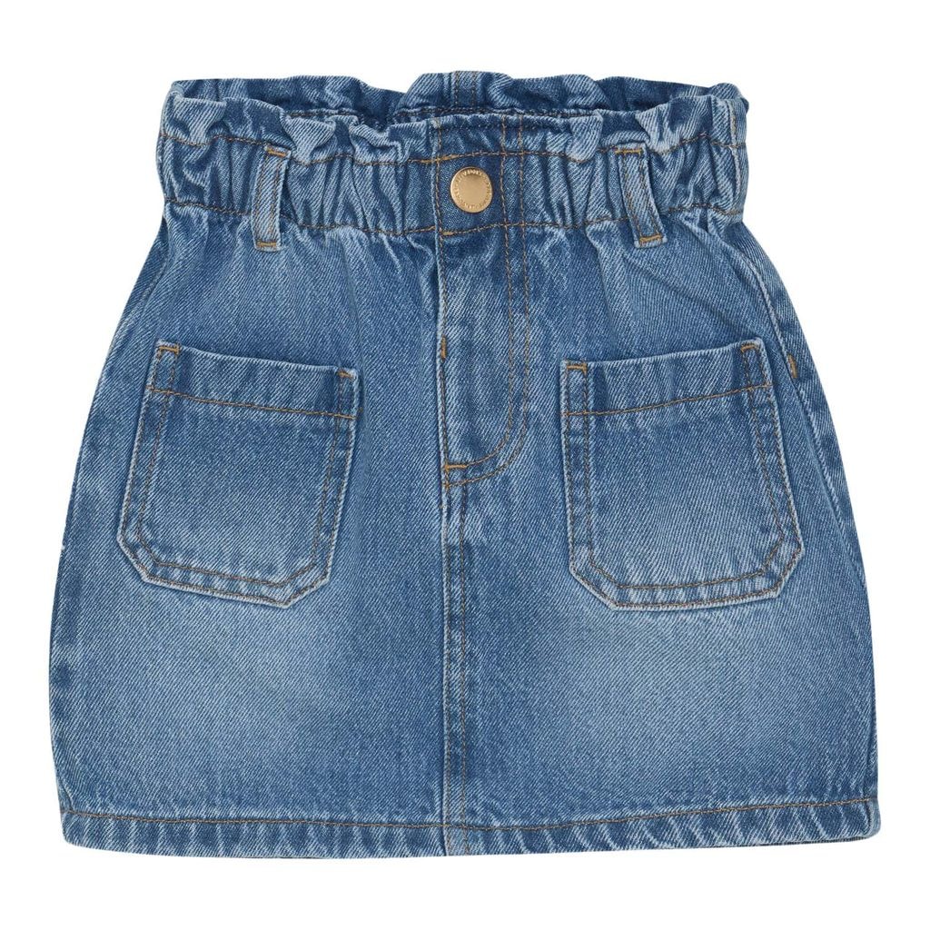 Denim Nederdel Light Denim Blue