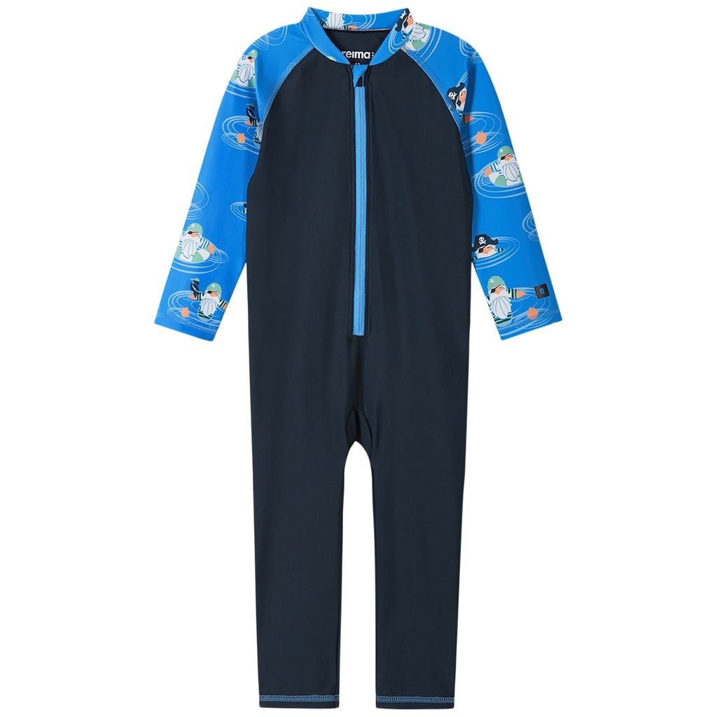 Polskii One-piece Rashguard Swimsuit Navy