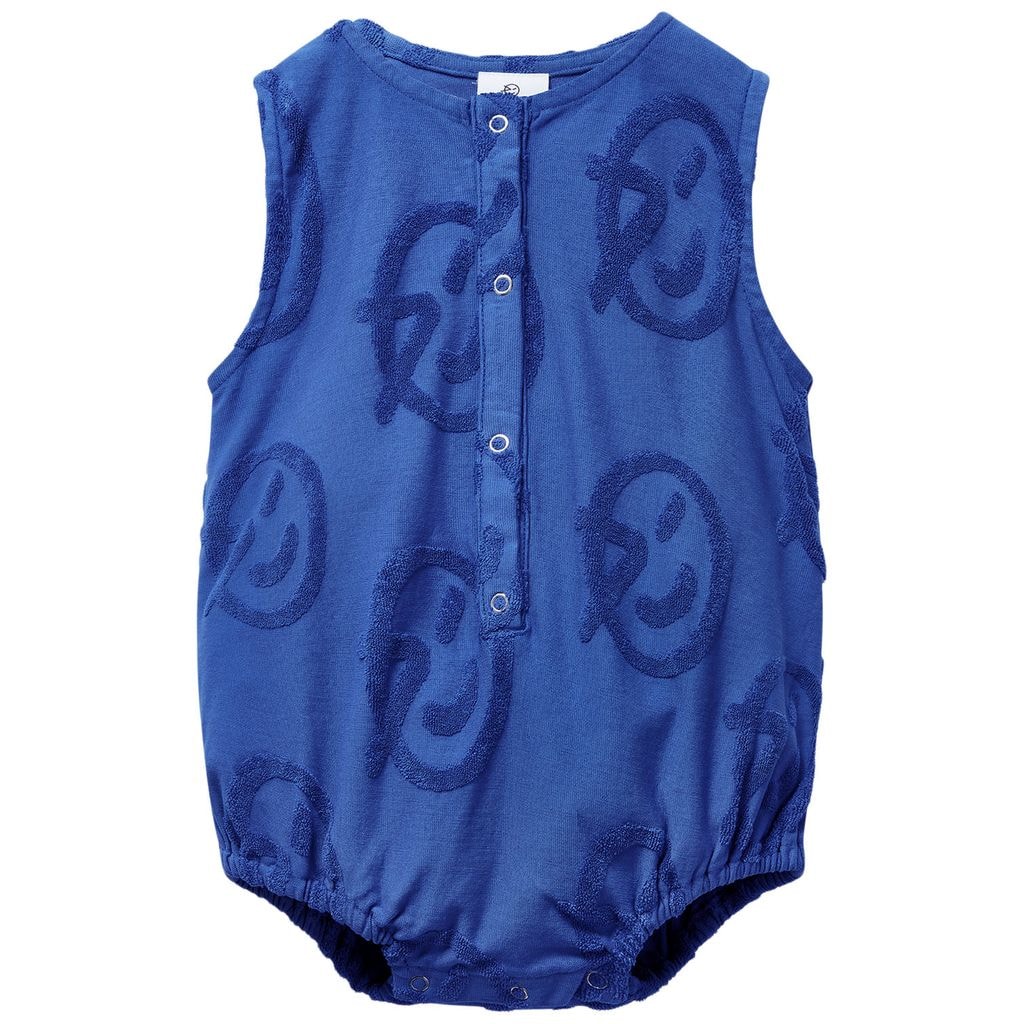 Mini Jersey Romper Klein Blue Logos