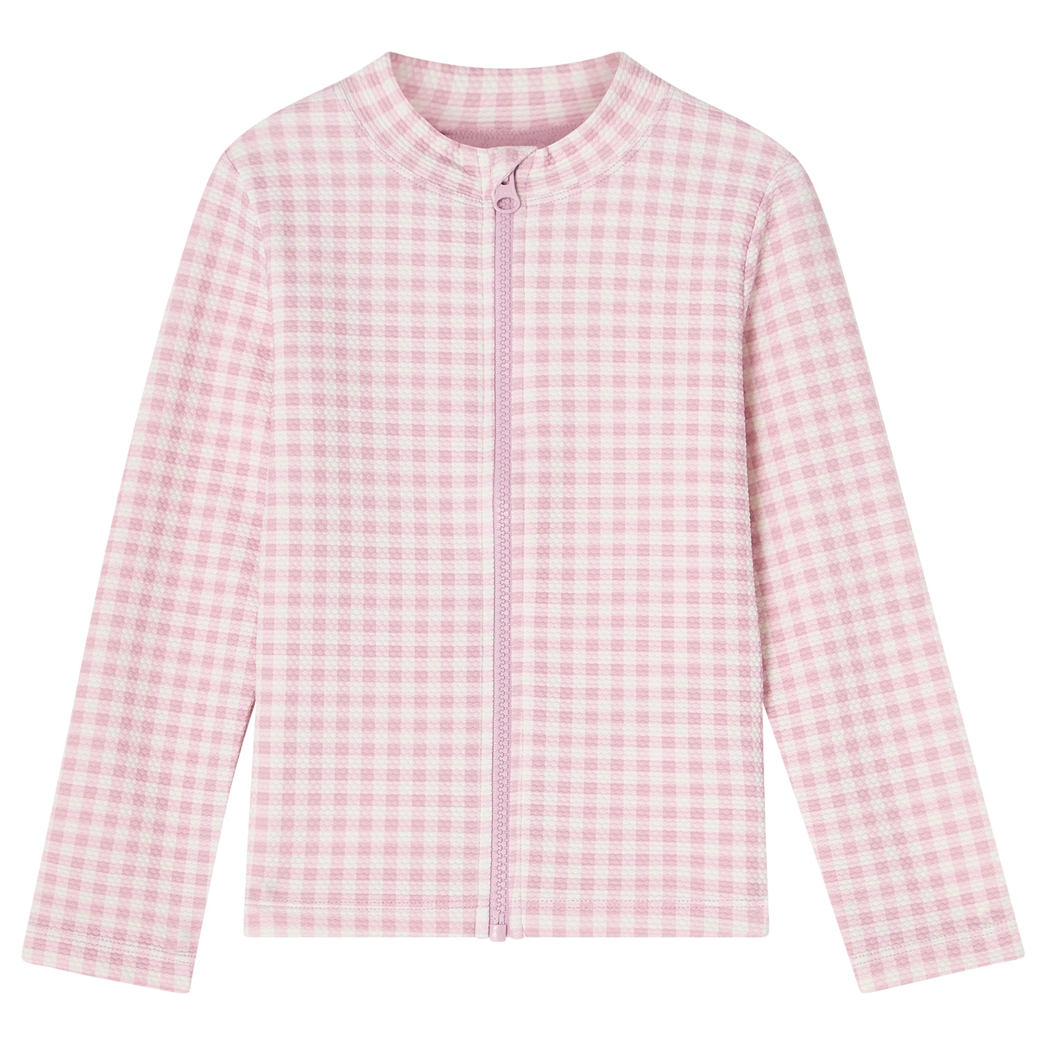Montauk UV-tröja Med Dragkedja Pink Gingham