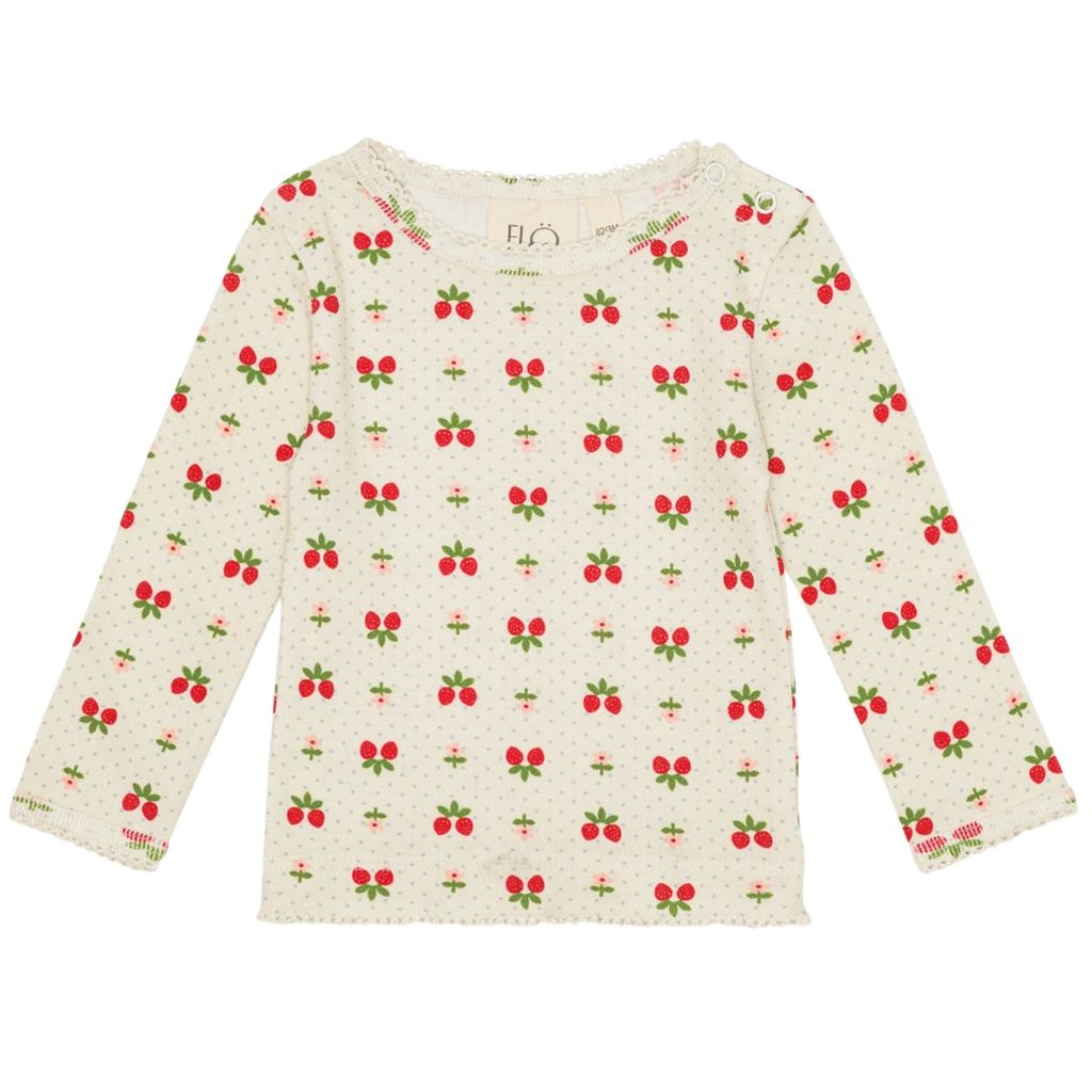 Sofia Long-Sleeved T-Shirt Soft White Berry