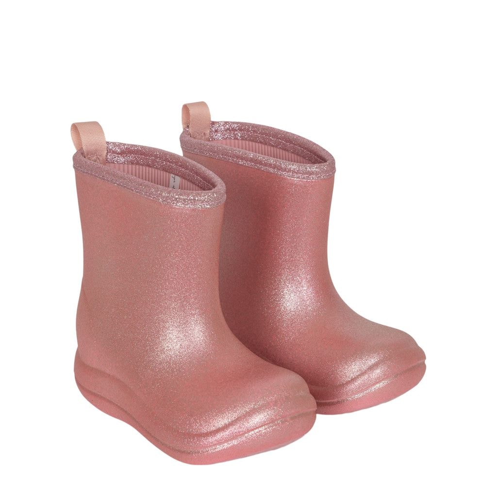 Luc Glittery Lightweight Rain Boots Pink