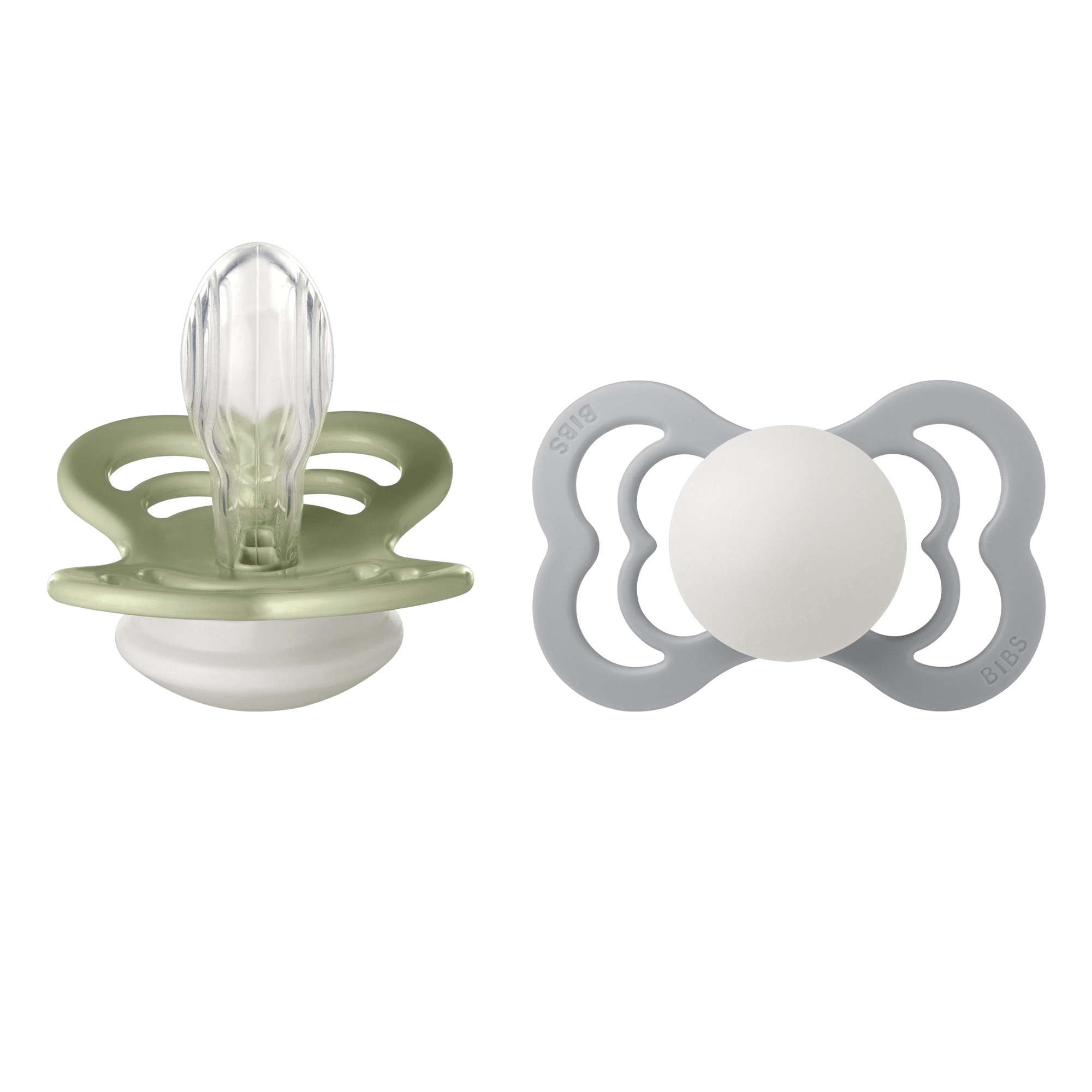 2-Pack BIBS Supreme Silicone Pacifier Glow / Cloud Glow