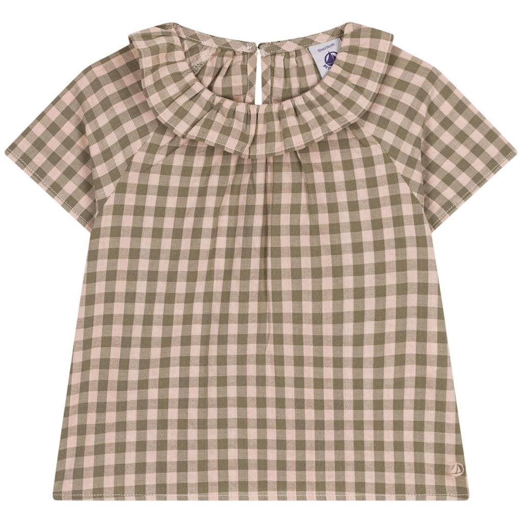 Gingham Blouse Pink