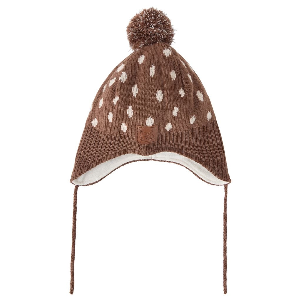 Narvik Prickig Fleecefodrad Mössa Brun