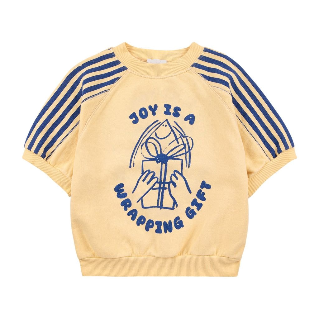 Joy Is A Wrapping Gift Sweatshirt Light Yellow