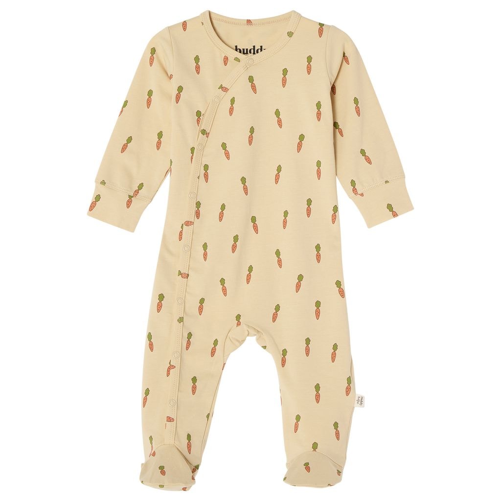 Tim GOTS 당근 달린 인은 베이비 보디슈트 오렌지