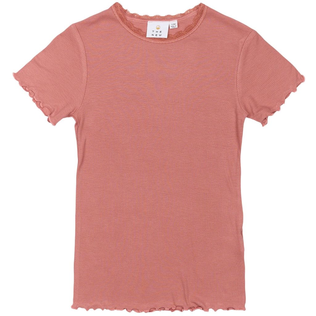 Lotus Ribbed Tee Old Rose