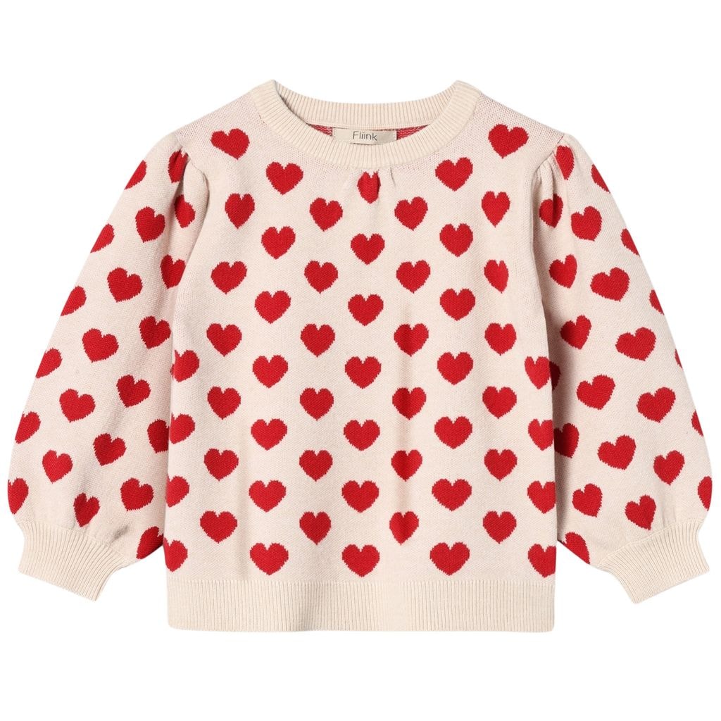 Alon Heart Pullover POMPEIAN RED/ SANDSHELL