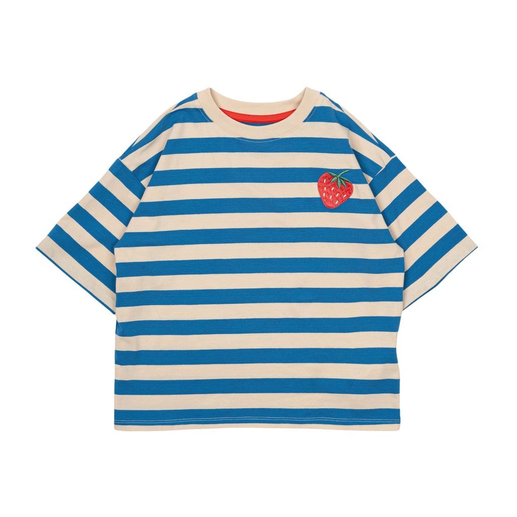 GOTS Nanny Tee White Swan Striped