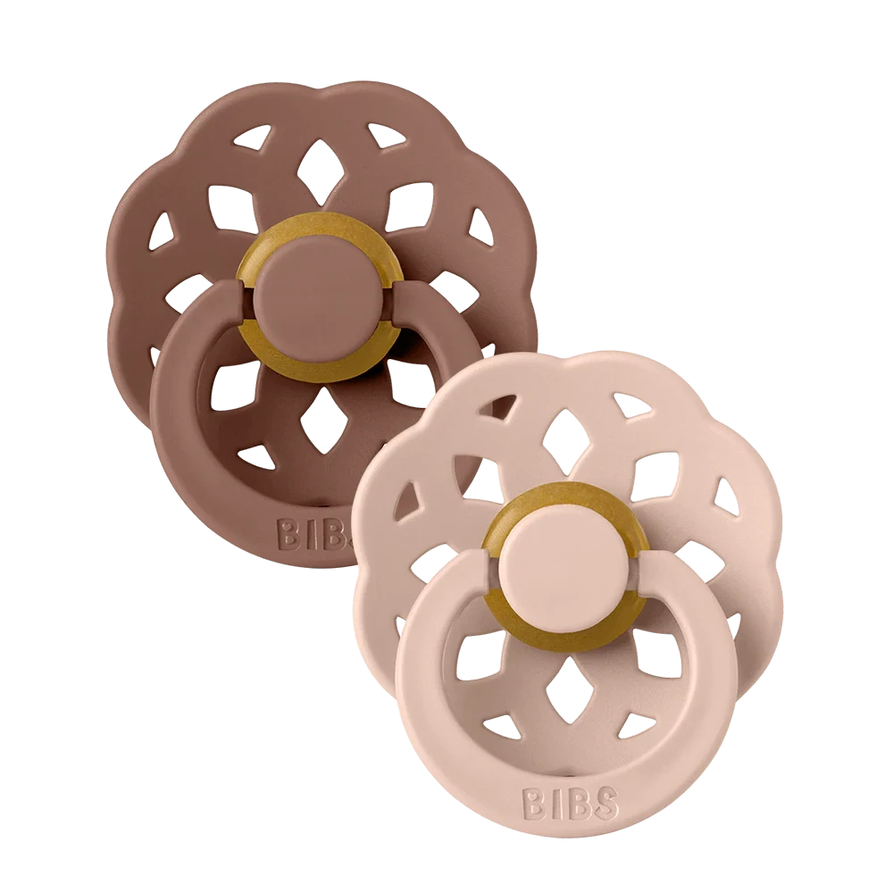 2-Pack BOHEME 丸型ラテックスおしゃぶり Woodchuck / Blush 