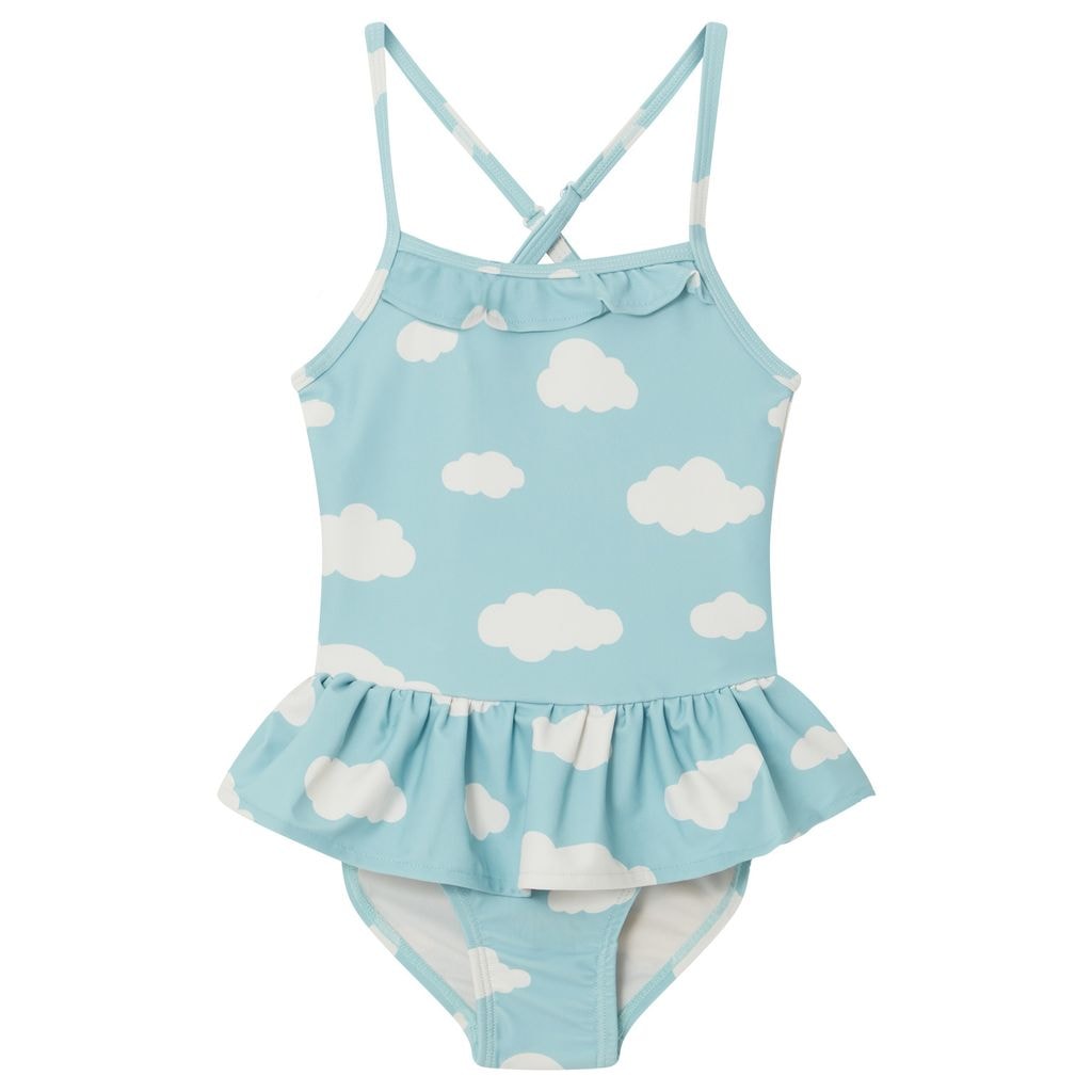 Biarritz Printed Swimsuit With Clouds Blue