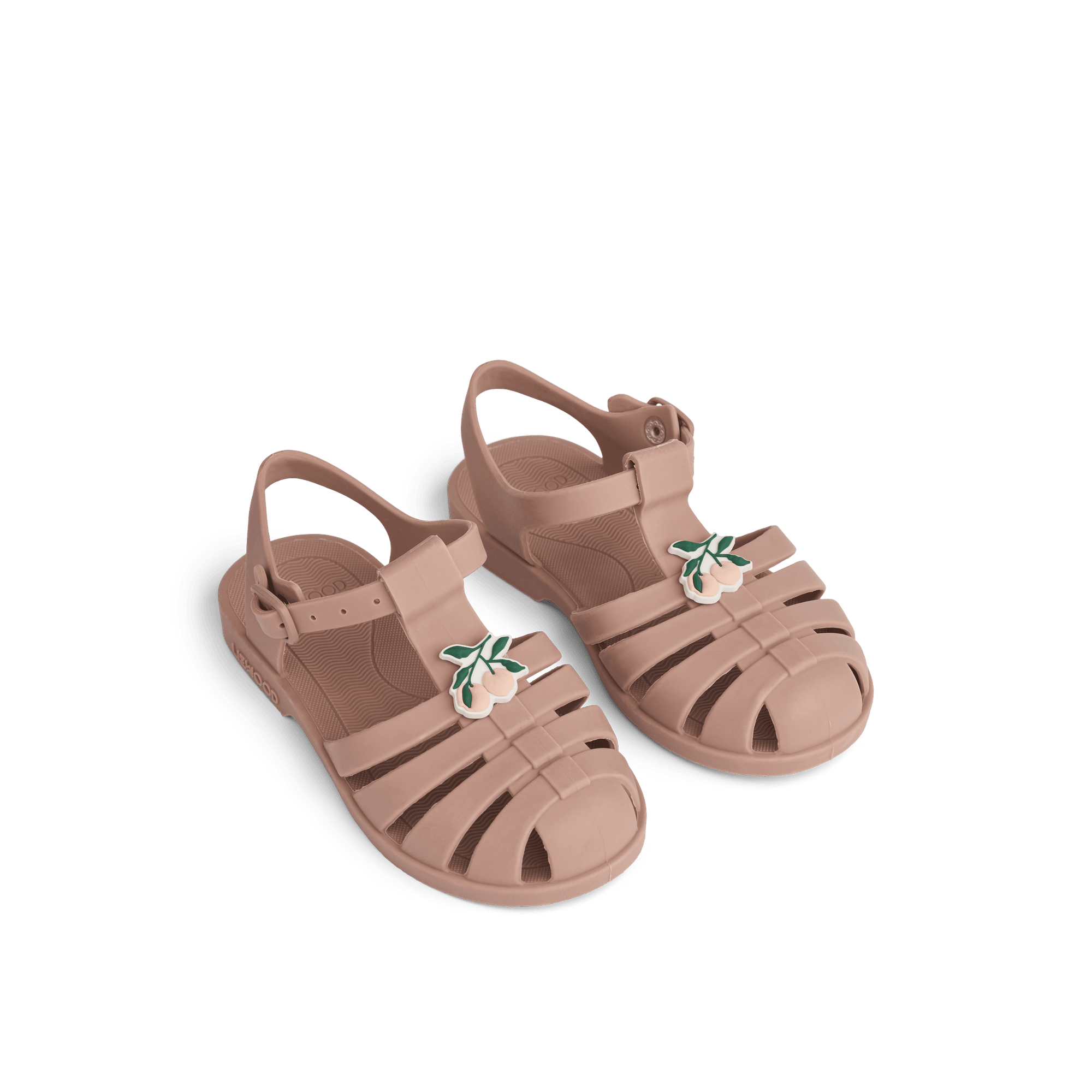 Bre Sandals with Charms Peach / Dark Rose