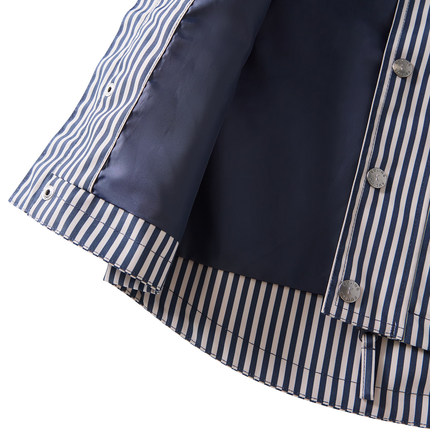 Stockholm Skaljakke Navy Taupe Stripe