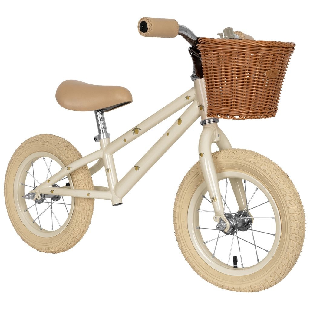 Aiko 12" Balance Bike With Lemon Print Beige