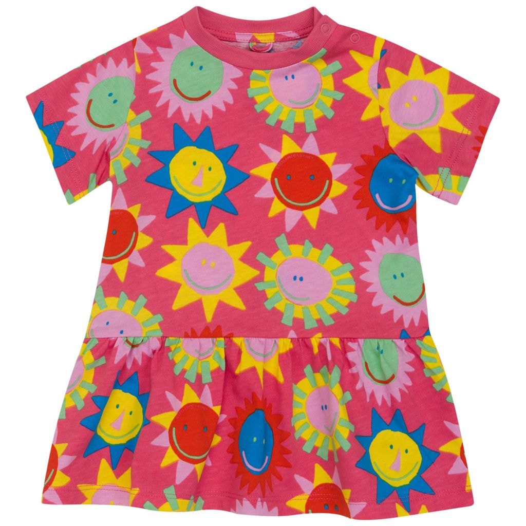 Printed Baby Dress Pink