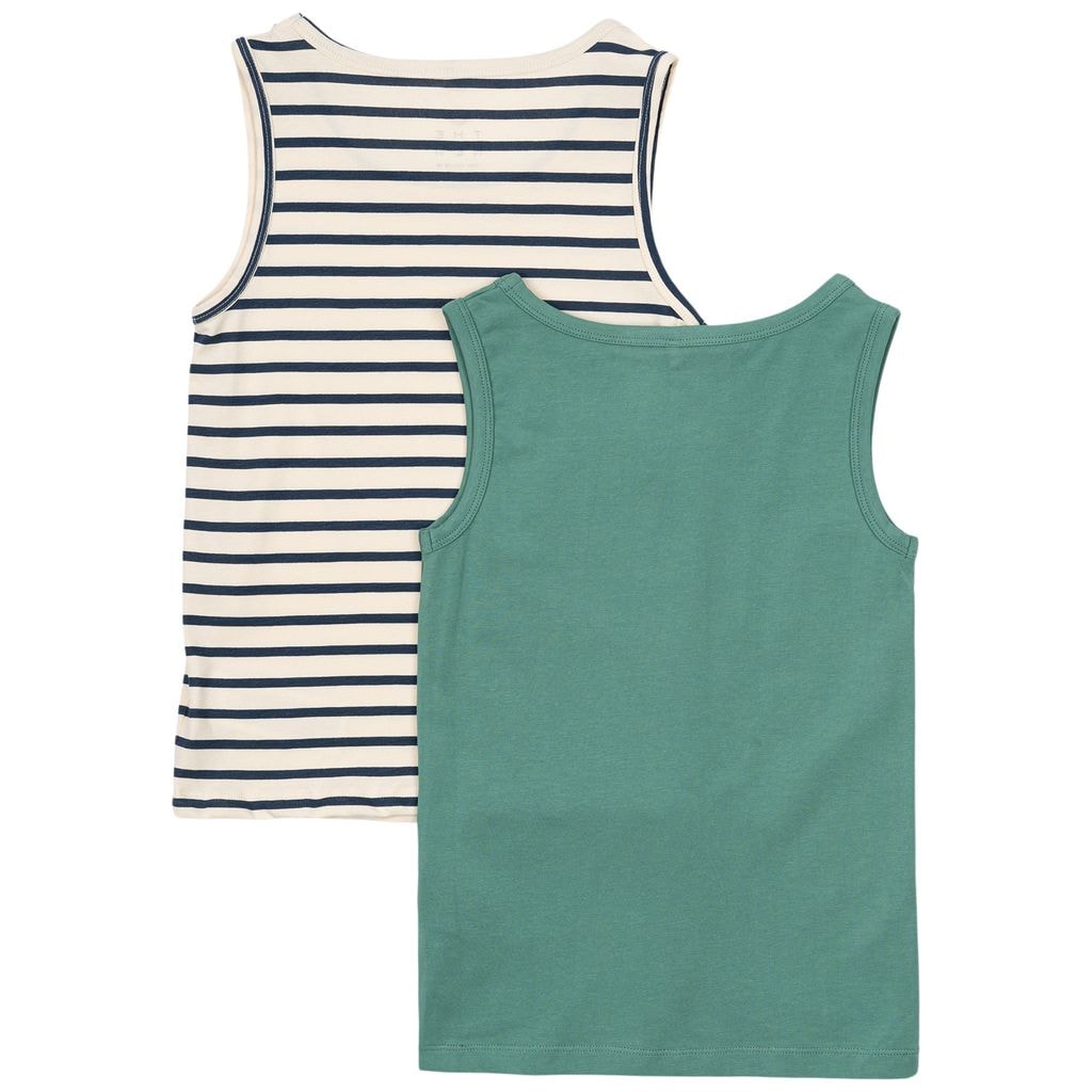 GOTS Tank Top 2-Pack Bottle Green