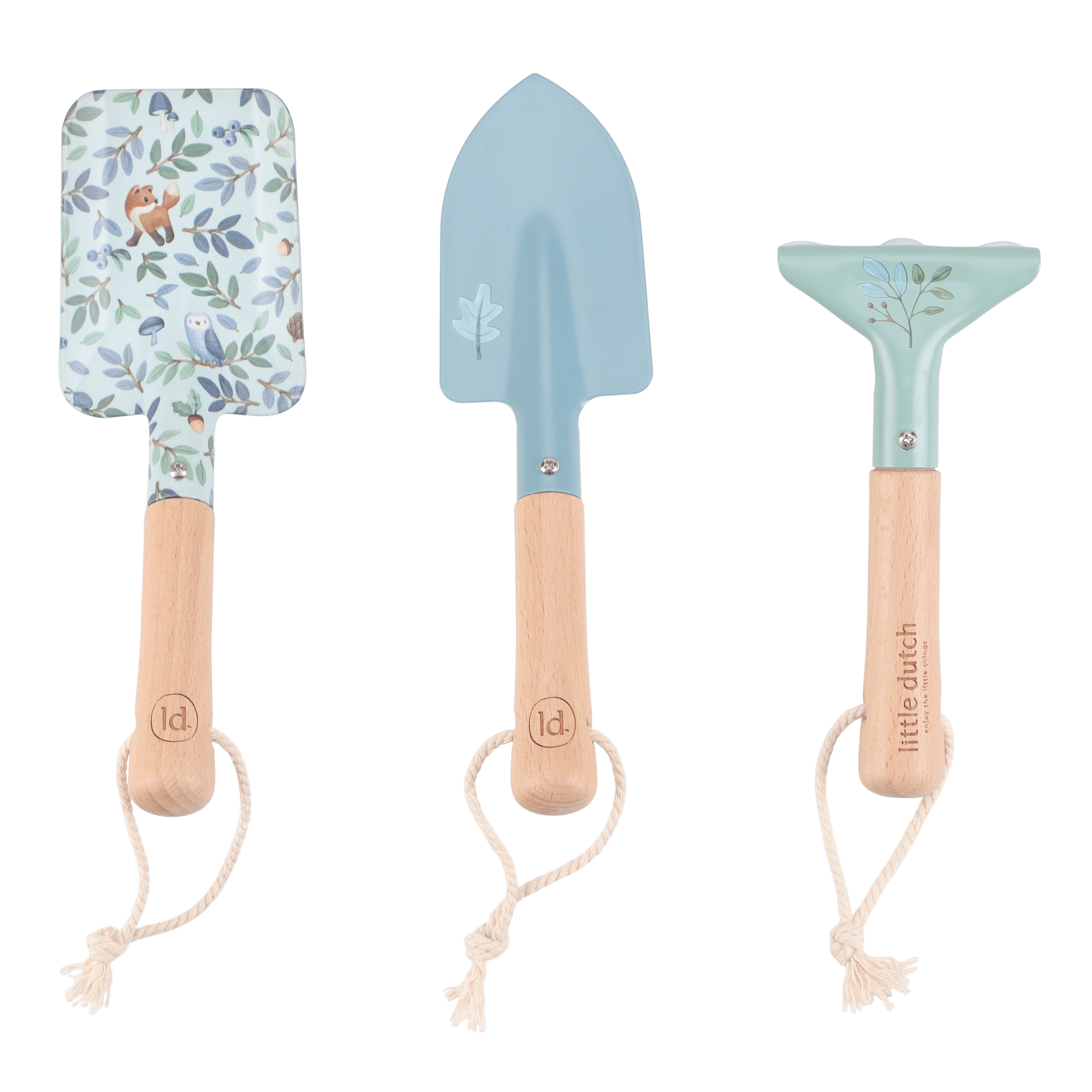 Forest Friends Sett Med Hageredskaper Blue