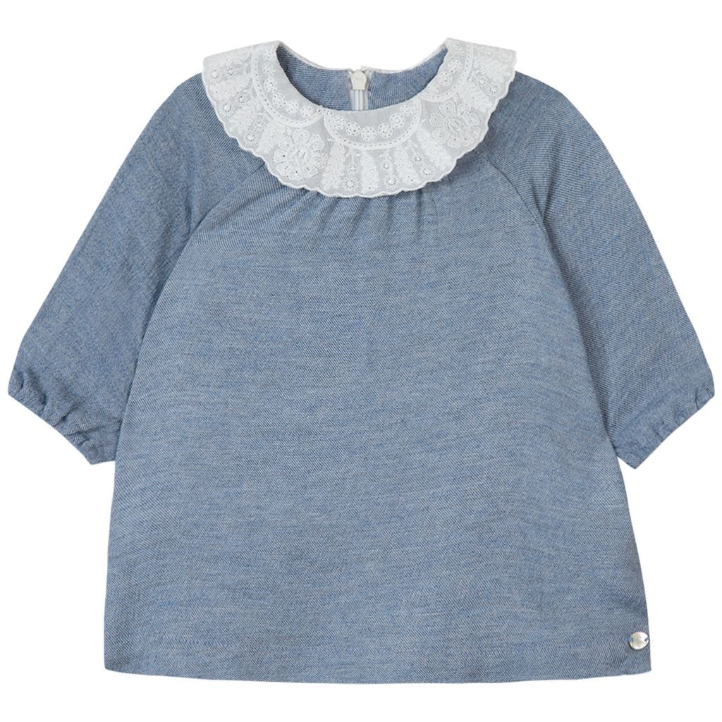 Dress With Collar Blue