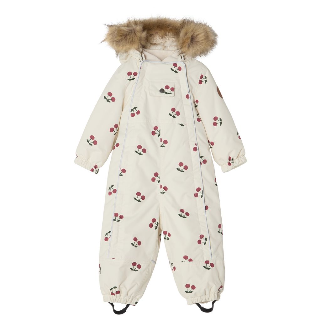 Val D'Isere Printed Snowsuit With Cherries Cream | Babyshop - Shop
