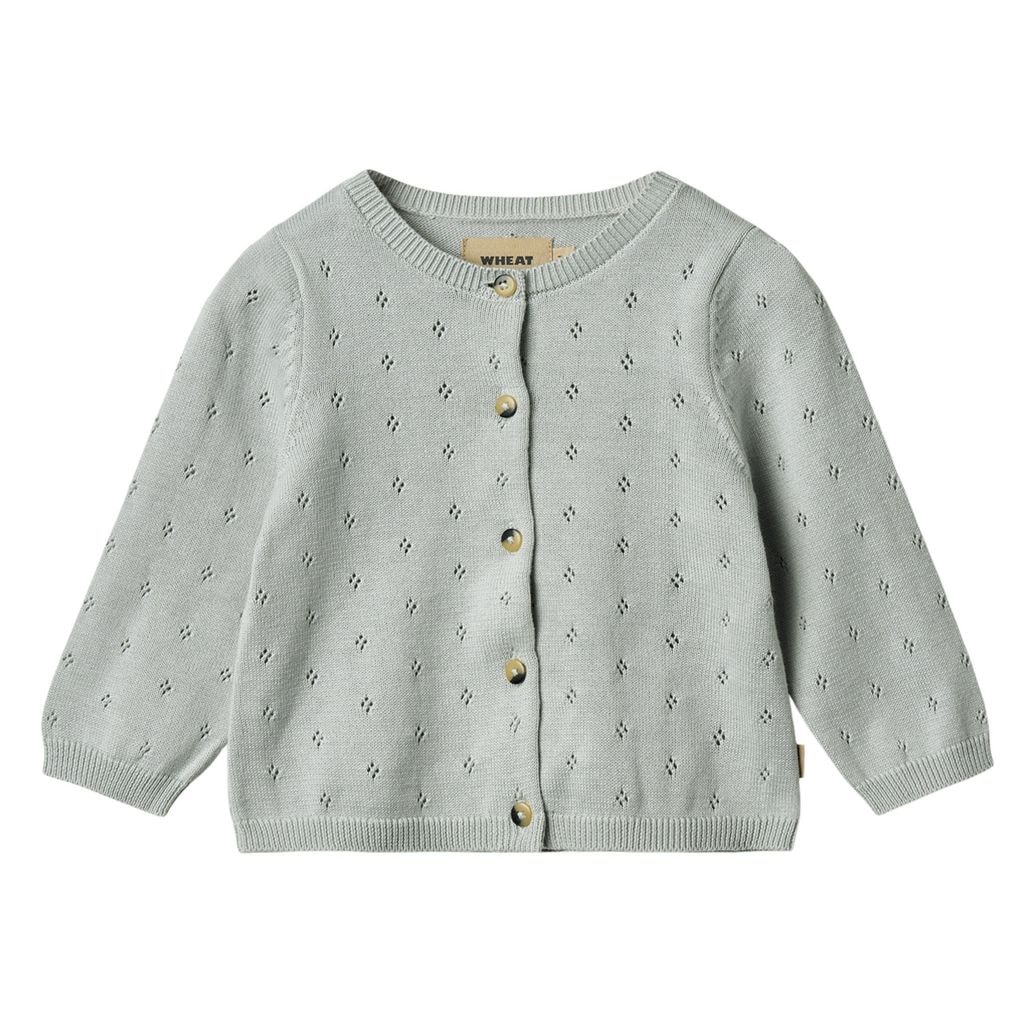 Maia Neulottu Neuletakki Soft Blue