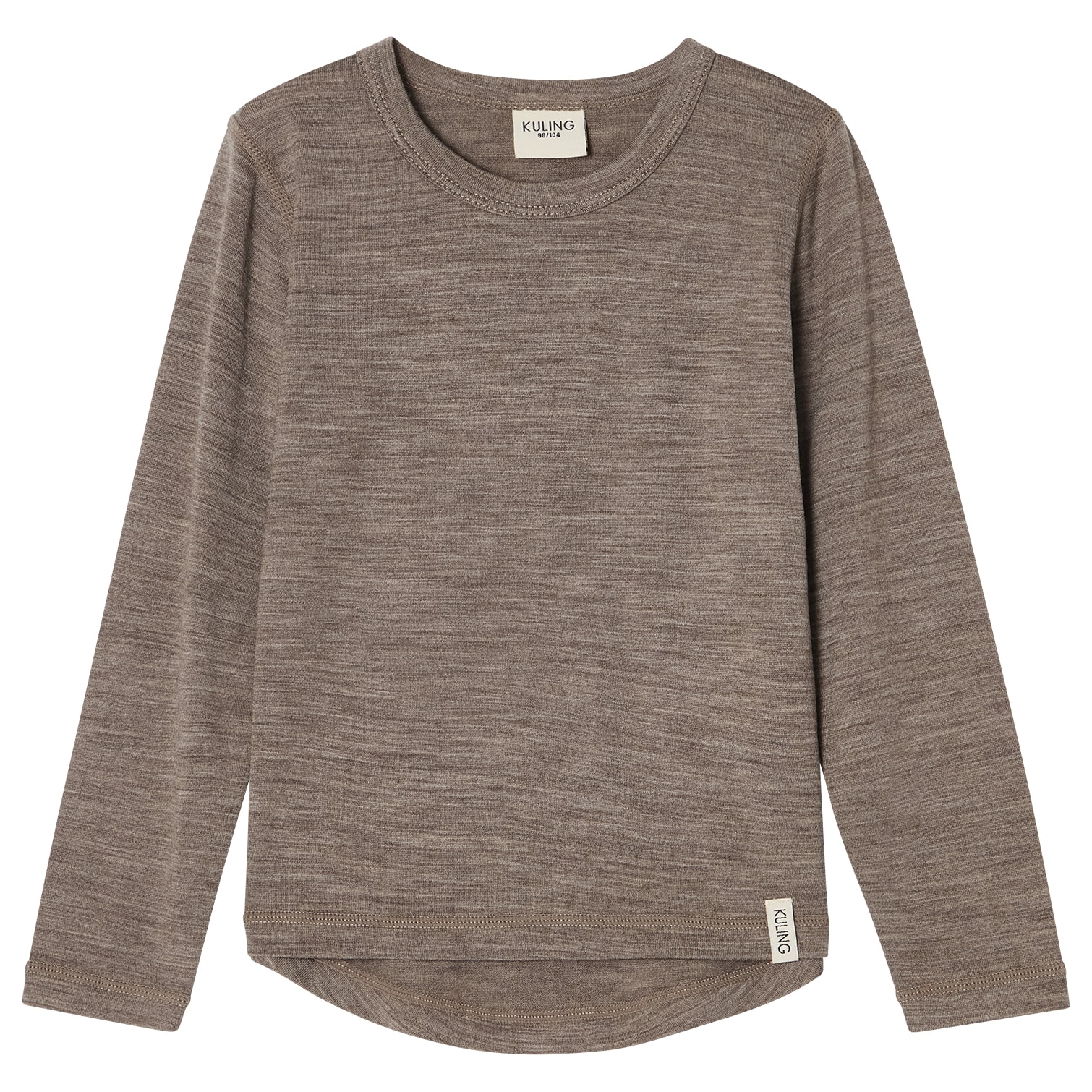 Canberra Wool Baselayer Top Light Brown Melange