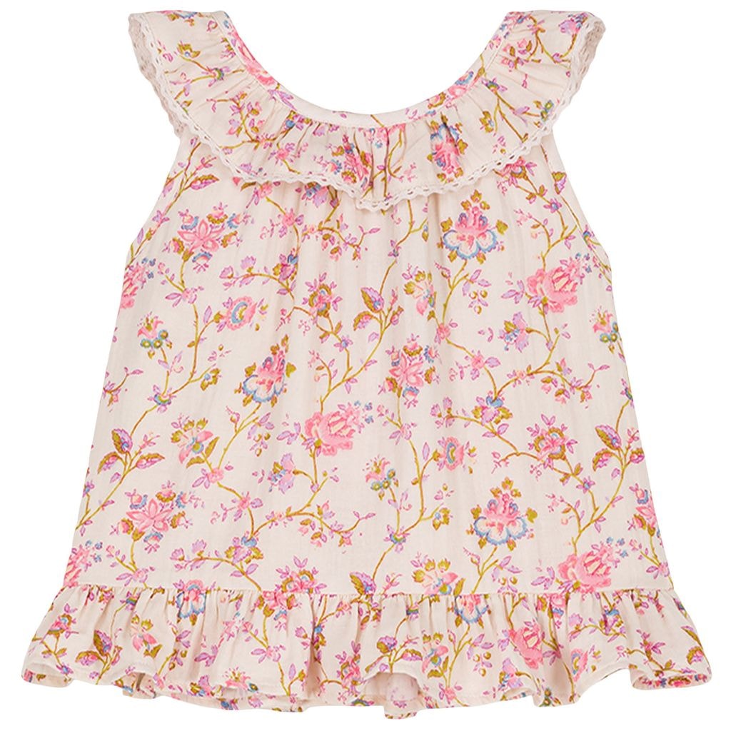 Zelie Tank Top Cream Bucolia Fields