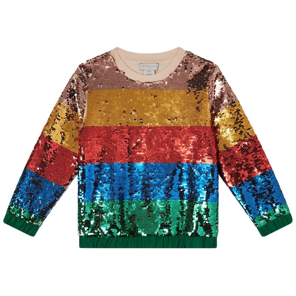 Sweatshirt Med Pailleter Multifarvet