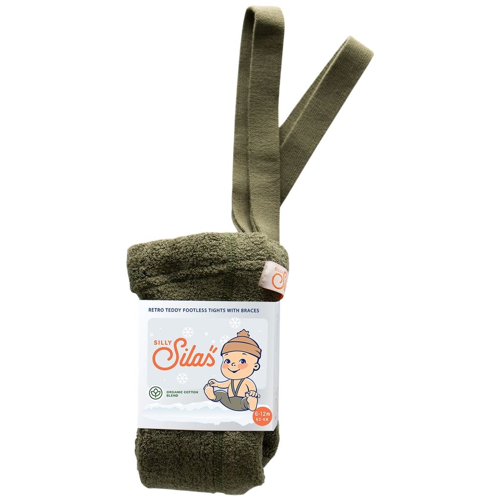 GOTS Teddy Footless Tights Olive