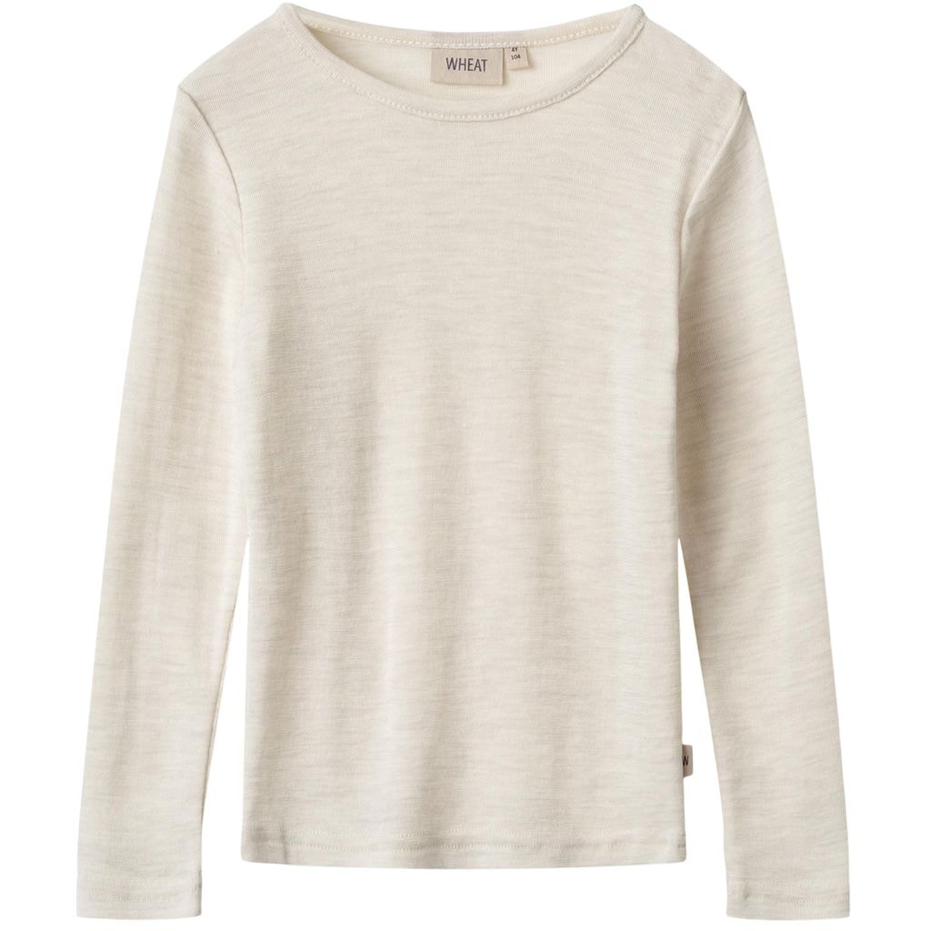Wool T-Shirt L/S Alfie-1141 eggshell melange