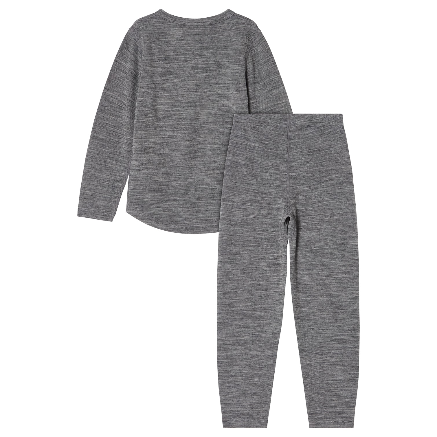 Gisborn Baselayer-set I Ull Och Bambu Dark Grey Melange