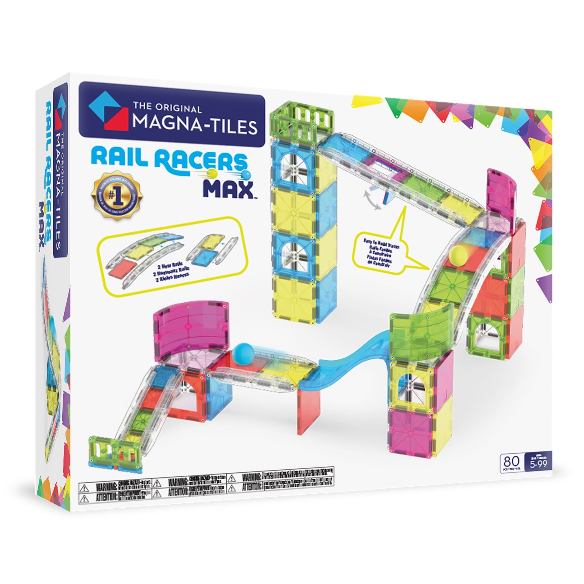 Magna-Tiles 80 Stk. Rail Racers Max