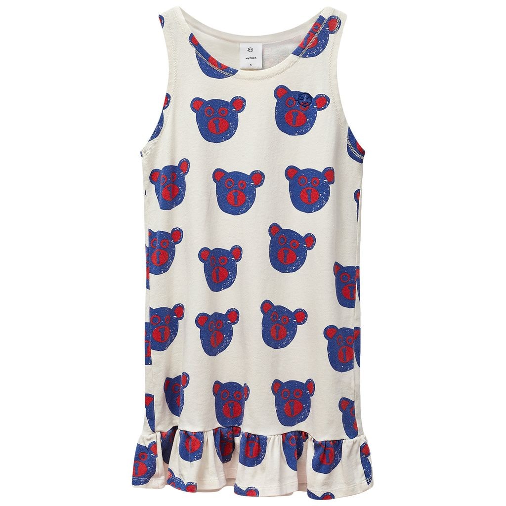 Frill Tank Klänning Ecru