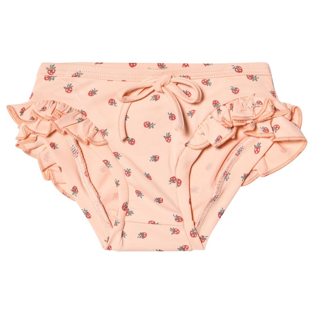 Strawberries Bikini Bottom Coral