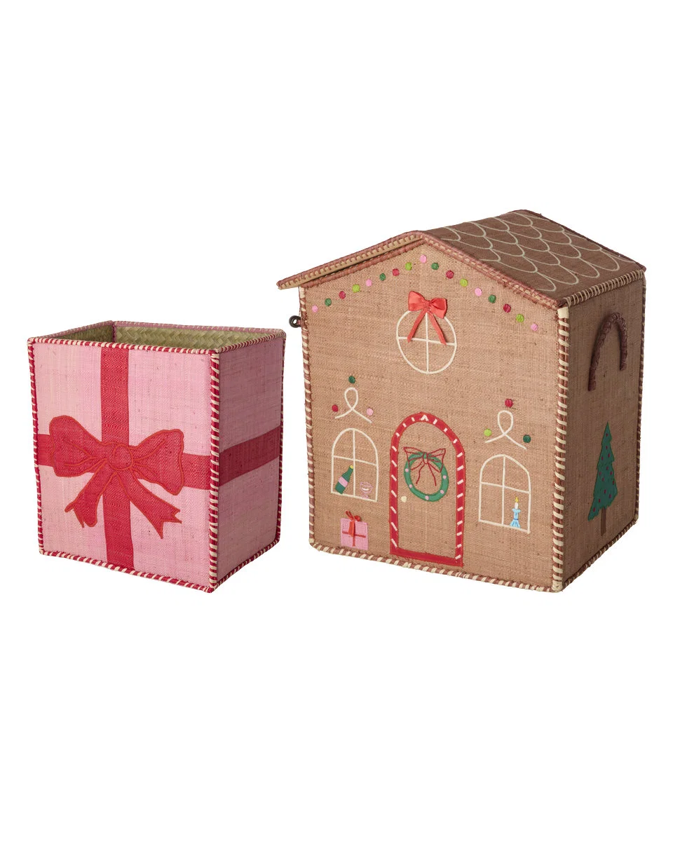 Julkorgar I Raffia Gingerbread & Giftbox