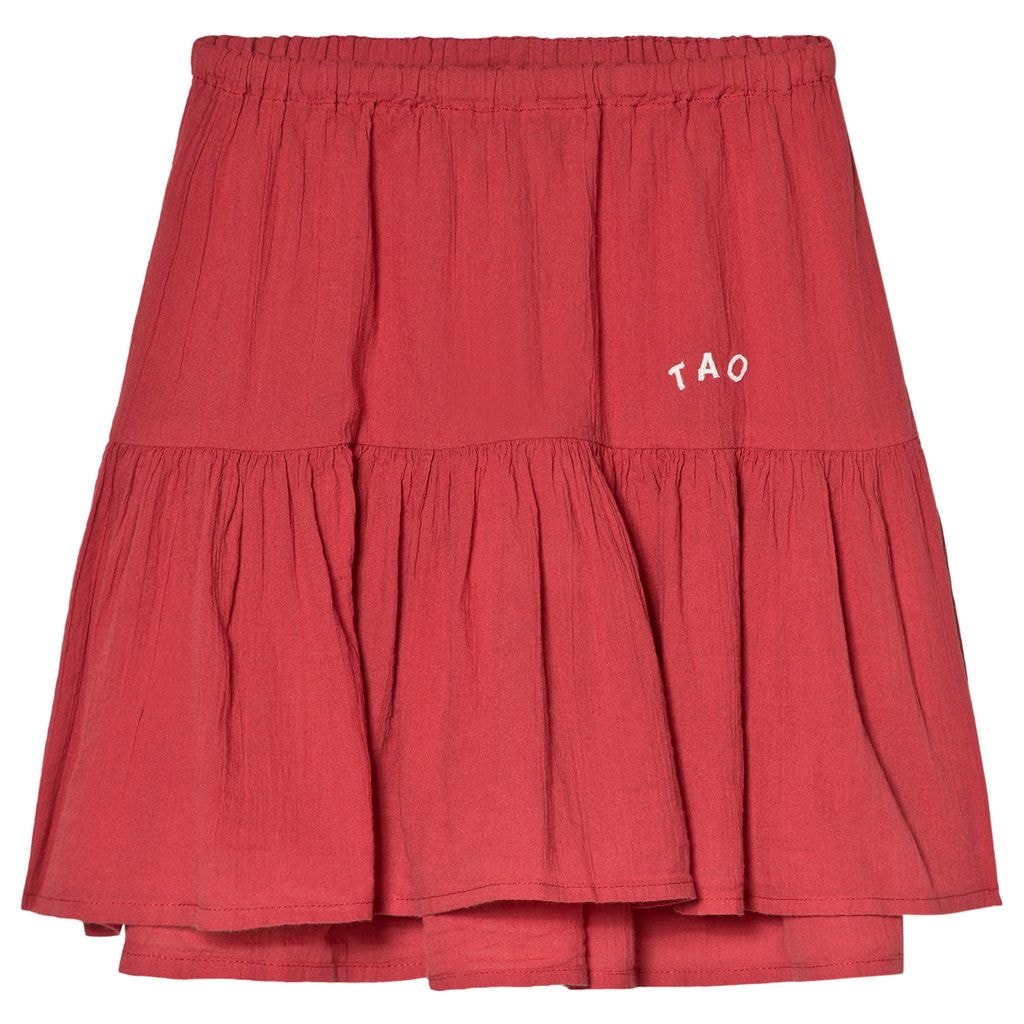 Bird Skirt Red White Tao